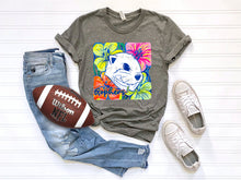 Load image into Gallery viewer, White Groovy Floral Mascots Dropdown TRANSFER SCG MAY
