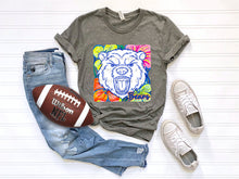 Load image into Gallery viewer, White Groovy Floral Mascots Dropdown TRANSFER SCG MAY
