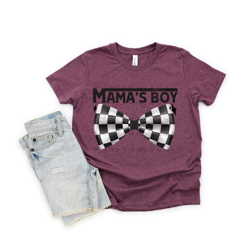 Mama’s Boy Checkered Bowtie TRANSFER SAV