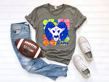 Load image into Gallery viewer, White Groovy Floral Mascots Dropdown TRANSFER SCG MAY
