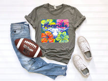 Load image into Gallery viewer, White Groovy Floral Mascots Dropdown TRANSFER SCG MAY
