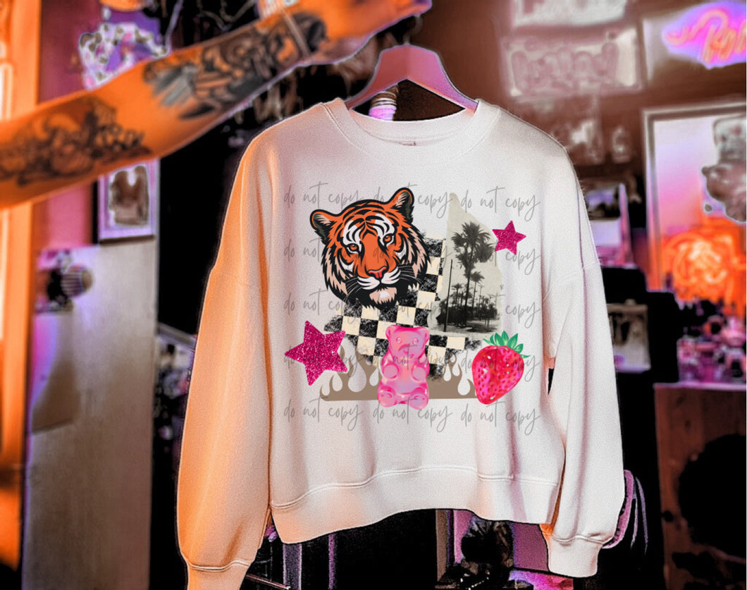 Tiger Collage Pink Bear TRANSFER BBDC FEB 25