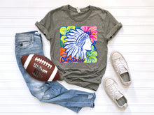 Load image into Gallery viewer, White Groovy Floral Mascots Dropdown TRANSFER SCG MAY
