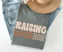 Load image into Gallery viewer, Raising Boys Or Mama’s Boy Neutral Checker Dropdown TRANSFER SCAR NOV 25
