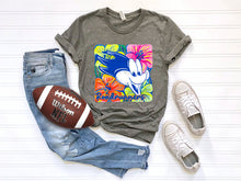 Load image into Gallery viewer, White Groovy Floral Mascots Dropdown TRANSFER SCG MAY
