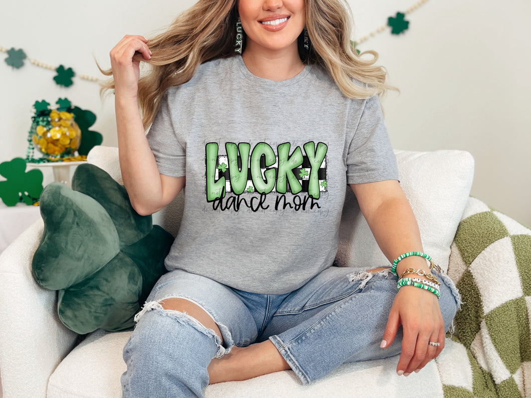 Lucky Dance Mom Checkered TRANSFER