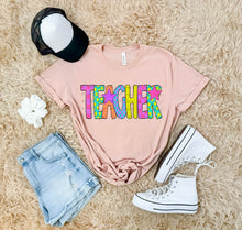 Load image into Gallery viewer, Bright Checker Star School Occupation Dropdown TRANSFER ARA
