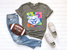 Load image into Gallery viewer, White Groovy Floral Mascots Dropdown TRANSFER SCG MAY
