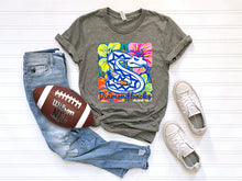 Load image into Gallery viewer, White Groovy Floral Mascots Dropdown TRANSFER SCG MAY
