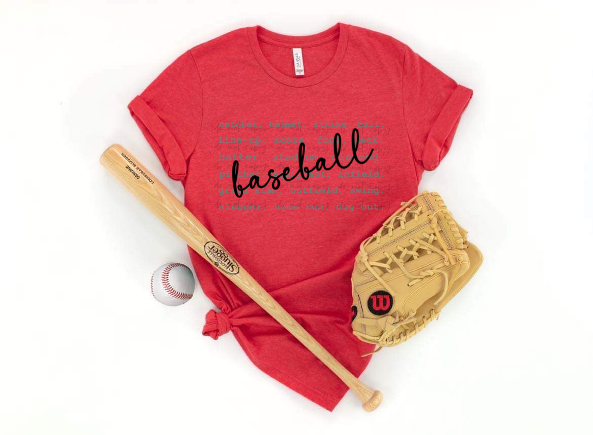 Baseball Script TRANSFER – Sassy Sublimation & Screen Prints