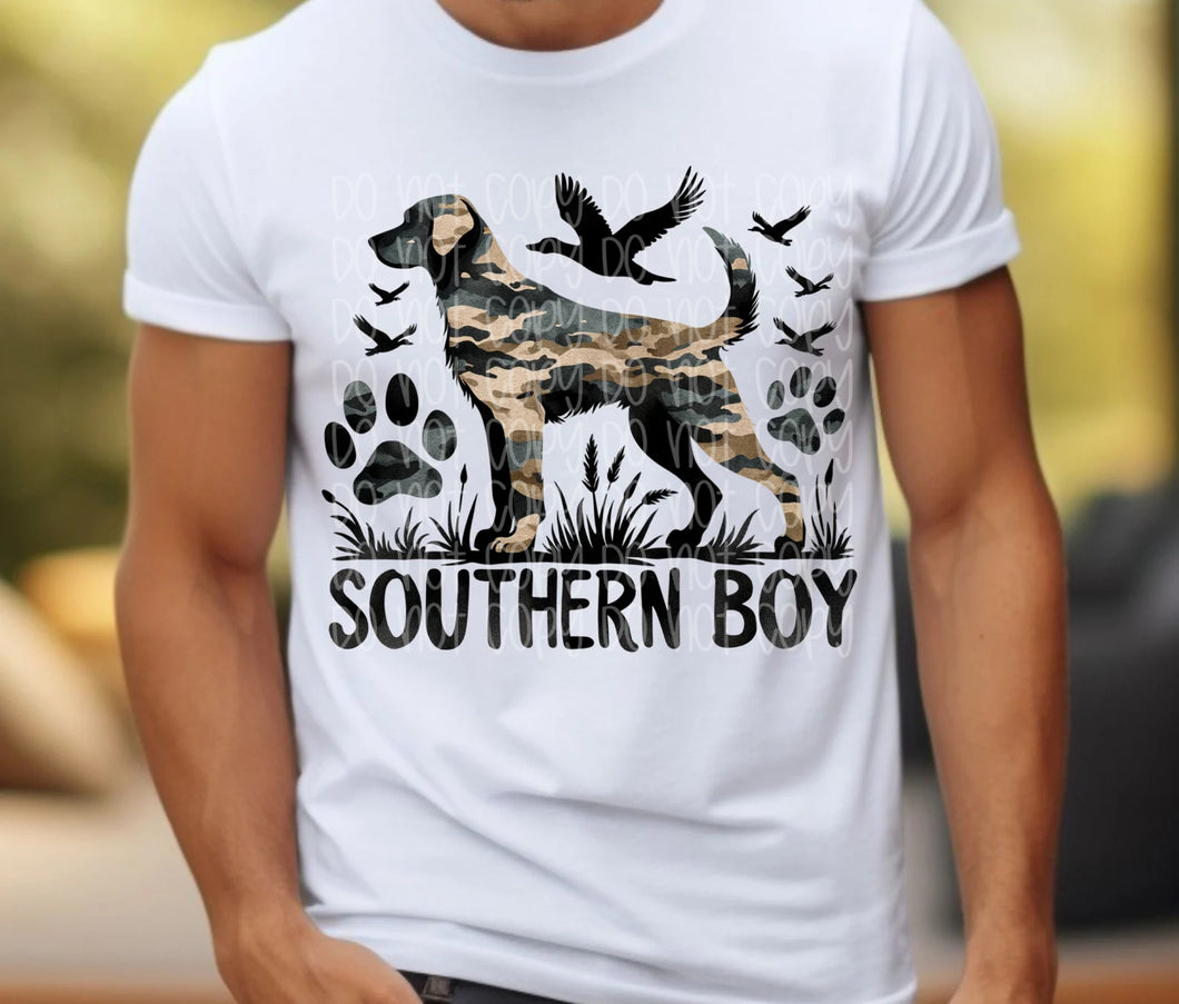 Southern Boy Camo Dog TRANSFER