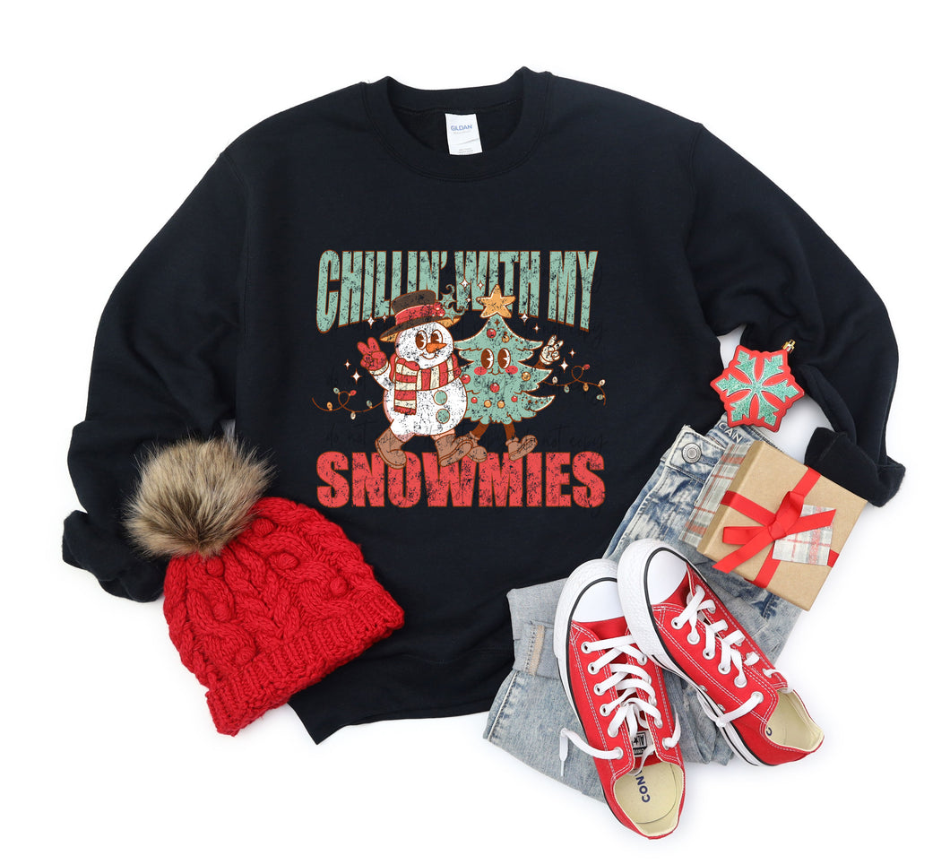 Chillin’ With My Snowmies Distressed TRANSFER