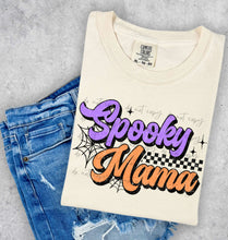 Load image into Gallery viewer, Spooky Mama + Mini + Vibes Orange Dropdown TRANSFER SCAR 25
