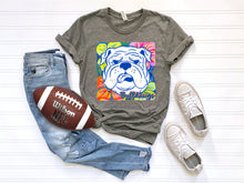 Load image into Gallery viewer, White Groovy Floral Mascots Dropdown TRANSFER SCG MAY
