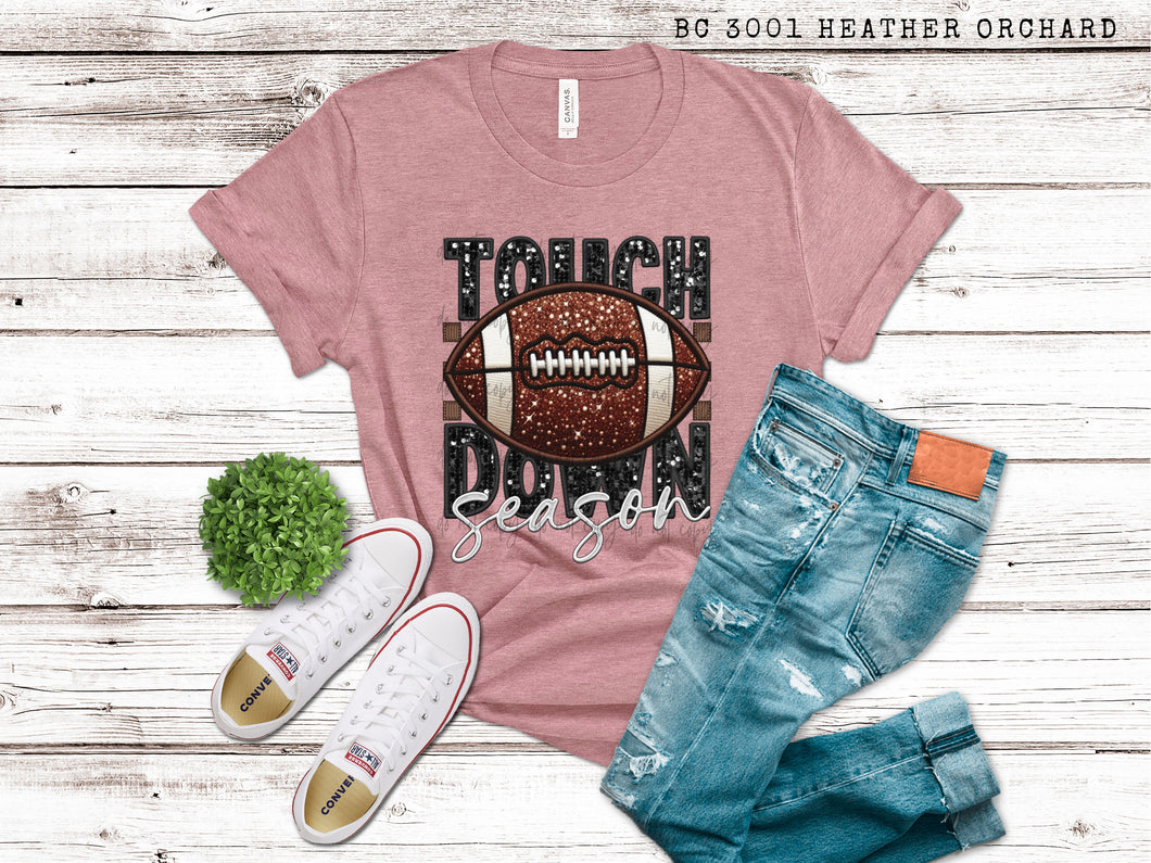 Touchdown Season Faux Embroidery Sequin TRANSFER SCD