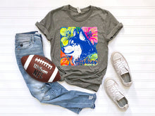 Load image into Gallery viewer, White Groovy Floral Mascots Dropdown TRANSFER SCG MAY
