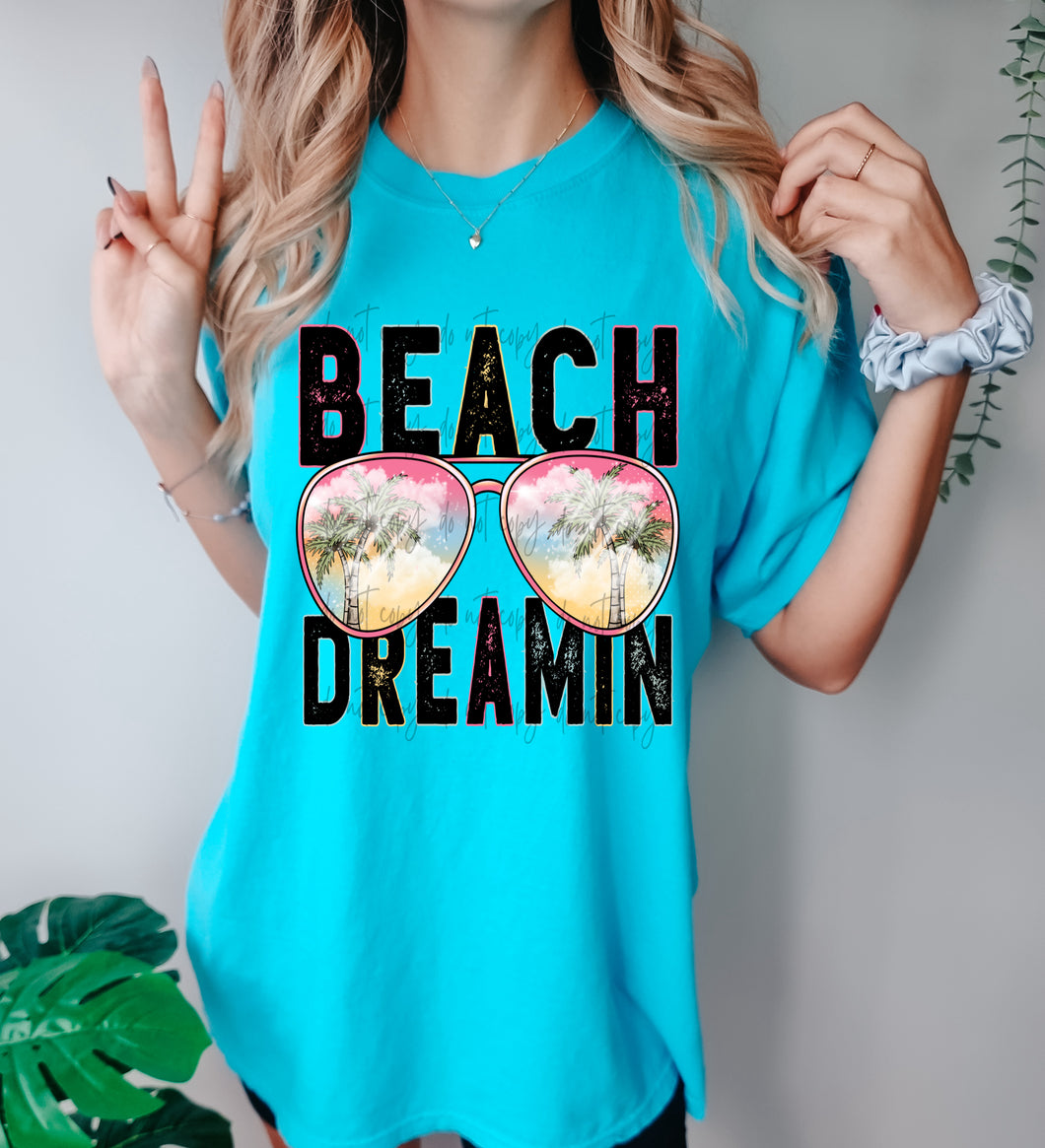 Beach Dreamin Sunset Sunglasses TRANSFER