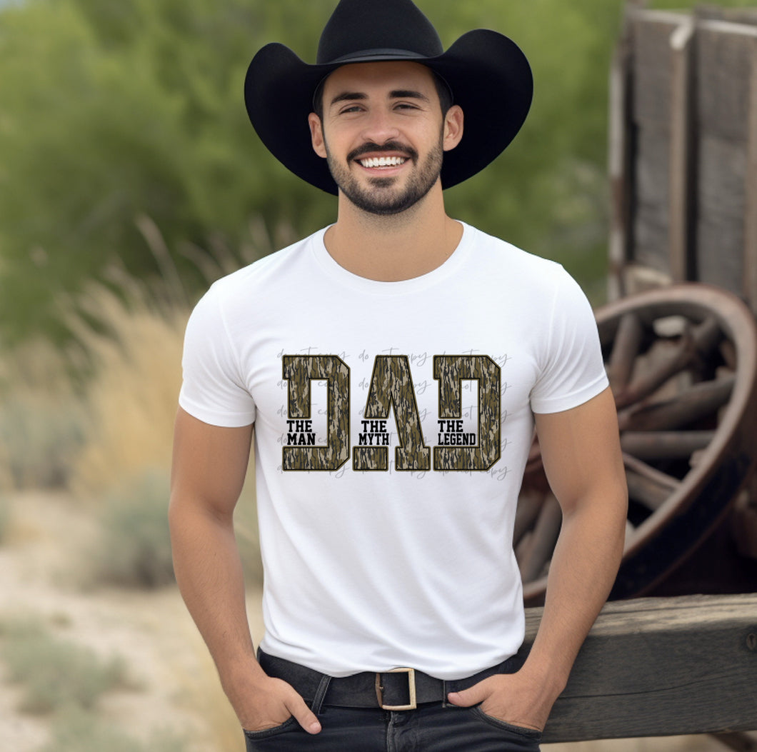 Dad Camo The Man The Myth The Legend TRANSFER