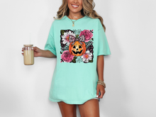 Load image into Gallery viewer, Floral Spider Web Pumpkin Bow TRANSFER
