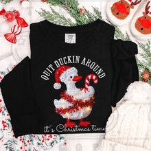 Load image into Gallery viewer, Quit Ducking Around Faux Embroidery And Tinsel DROPDOWN TRANSFER HMWK NOV 25
