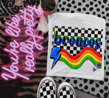 Load image into Gallery viewer, Rainbow Bright Striped Mascots DROPDOWN TRANSFER CAP
