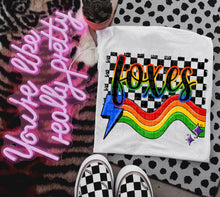 Load image into Gallery viewer, Rainbow Bright Striped Mascots DROPDOWN TRANSFER CAP
