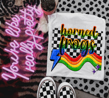 Load image into Gallery viewer, Rainbow Bright Striped Mascots DROPDOWN TRANSFER CAP
