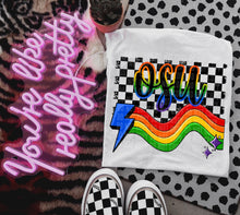 Load image into Gallery viewer, Rainbow Bright Striped Mascots DROPDOWN TRANSFER CAP
