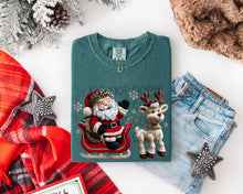 Load image into Gallery viewer, Santa Reindeer Faux Yarn TRANSFER ET NOV 25
