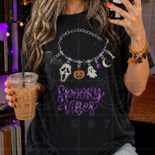 Load image into Gallery viewer, Spooky Vibes Charm Bracelet Faux Sequin TRANSFER HMWK JULY 26
