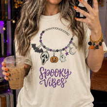 Load image into Gallery viewer, Spooky Vibes Charm Bracelet Faux Sequin TRANSFER HMWK JULY 26
