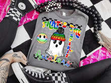 Load image into Gallery viewer, That’s The Spirit Rainbow Ghost Mascot DROPDOWN TRANSFER CAP
