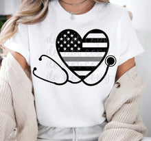 Load image into Gallery viewer, Stethoscope First Responder Glitter Heart Dropdown TRANSFER PARJO FEB 25

