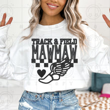 Load image into Gallery viewer, Track &amp; Field Title Faux Embroidery Dropdown TRANSFER HMWK FEB 25

