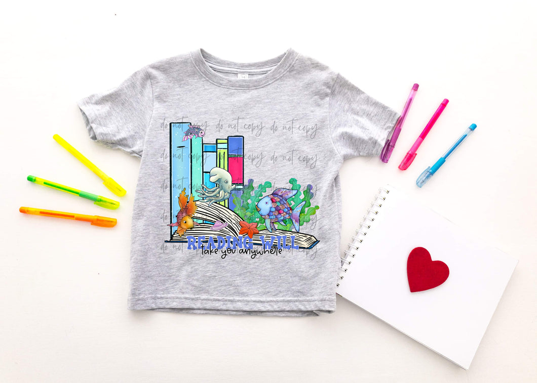 Reading Will Take You Anywhere Rainbow Fish TRANSFER