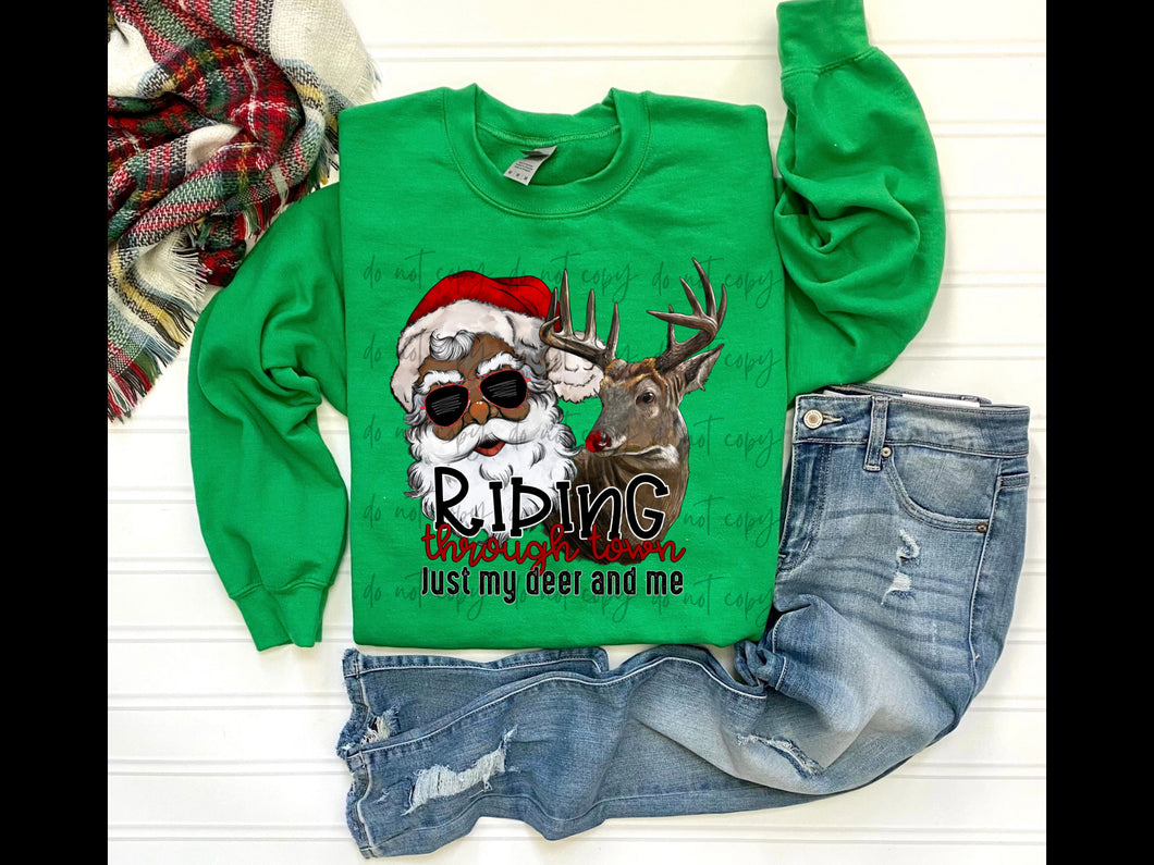 Just My Deer And Me BLK TRANSFER