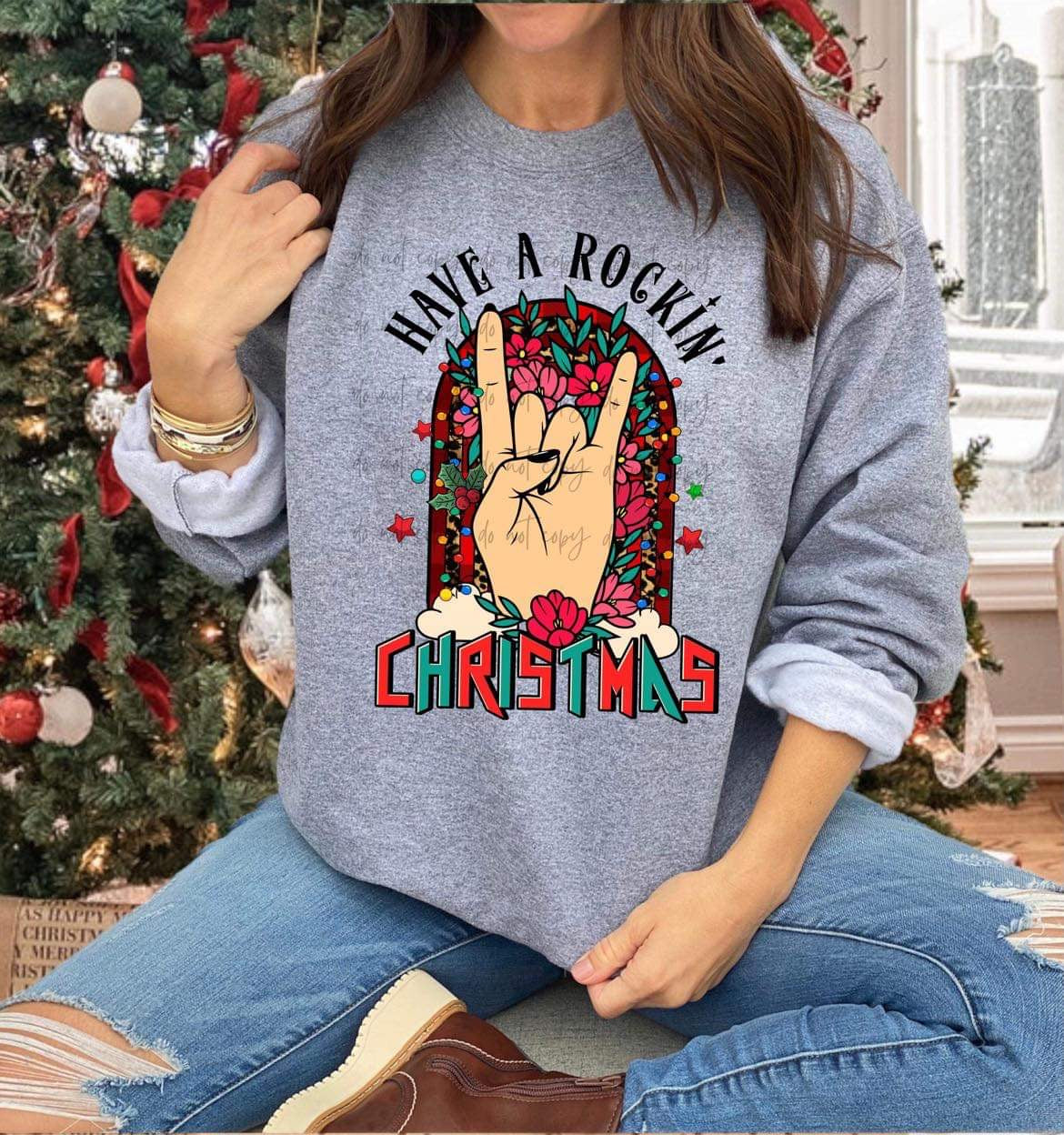 Have A Rockin Christmas TRANSFER – Sassy Sublimation & Screen Prints