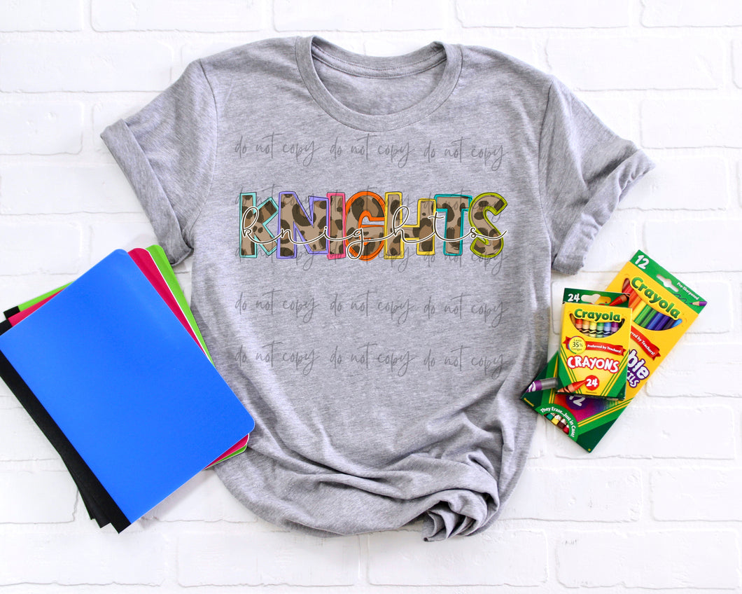 Funky Block Leopard Knights TRANSFER