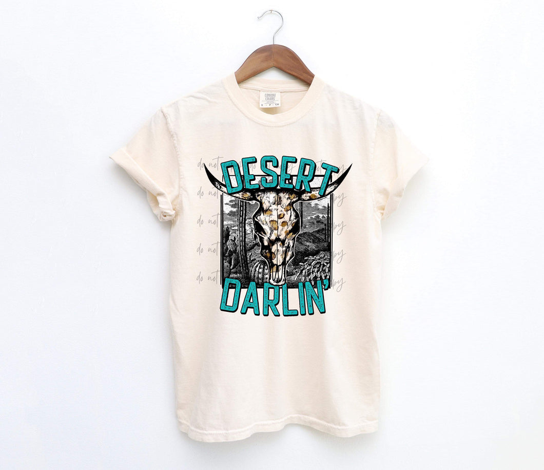 Desert Darlin Leopard Bull Skull TRANSFER
