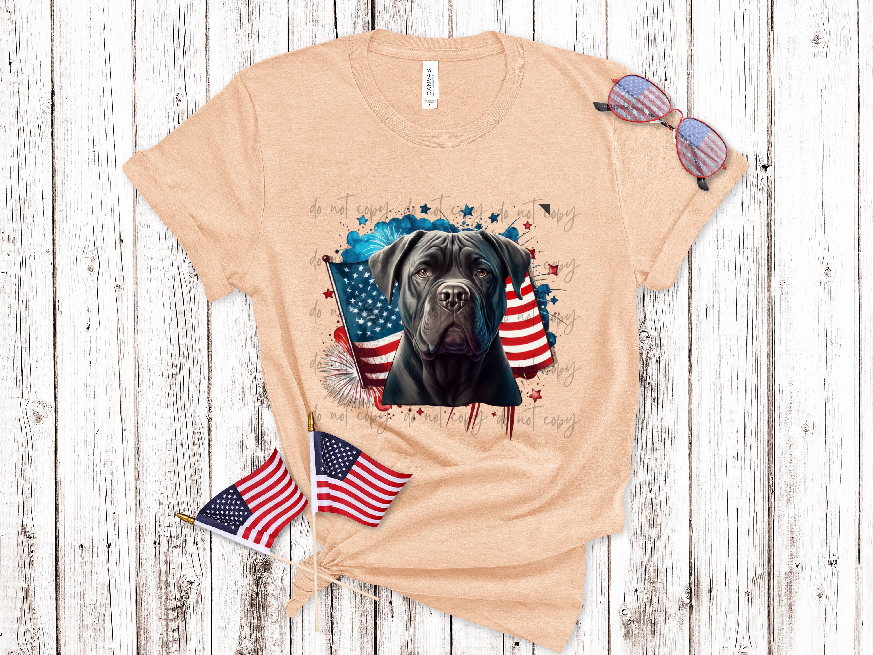 4th Of July Cane Corso TRANSFER – Sassy Sublimation & Screen Prints