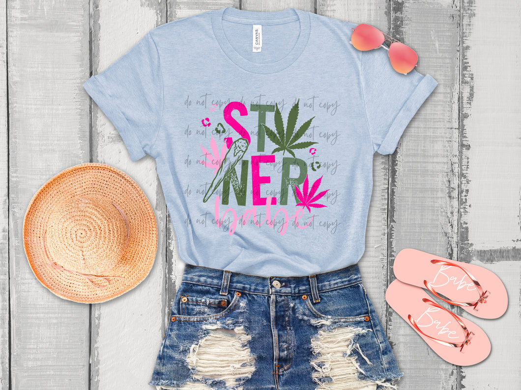 Stoner Babe Pink TRANSFER