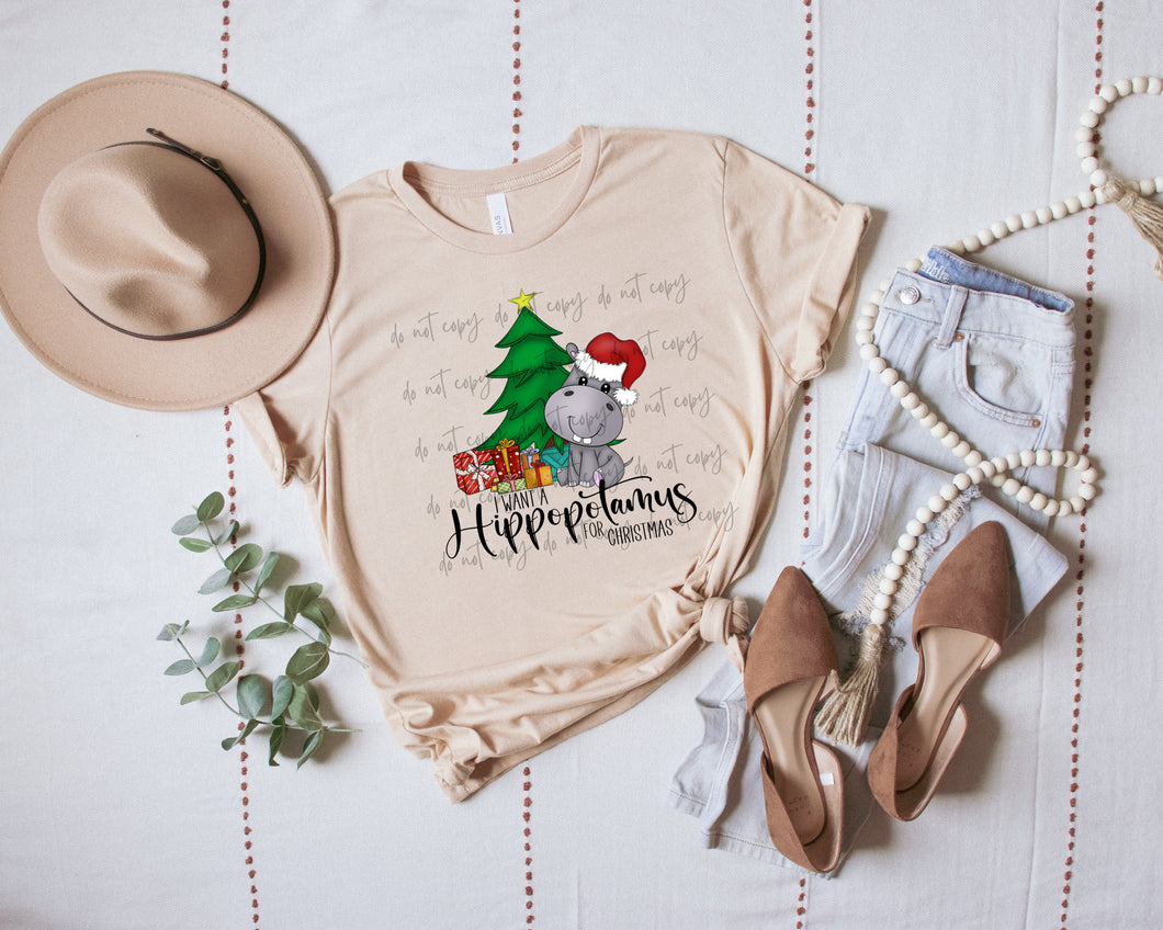 I Want A Hippopotamus For Christmas TRANSFER