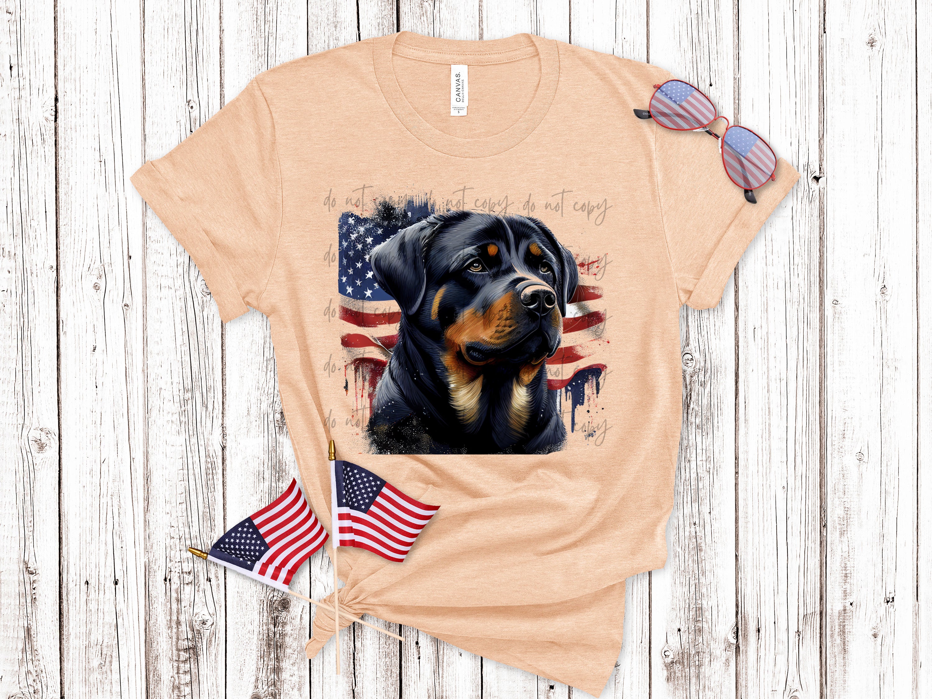 4th Of July Rottweiler TRANSFER – Sassy Sublimation & Screen Prints