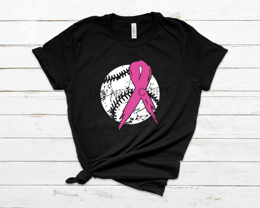 Distressed Baseball Breast Cancer Ribbon SCREEN – Sassy Sublimation &  Screen Prints