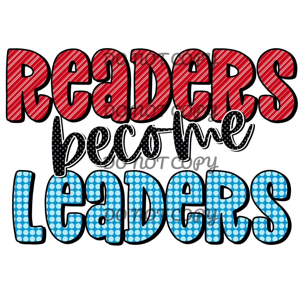 Readers Become Leaders Sublimation Transfer