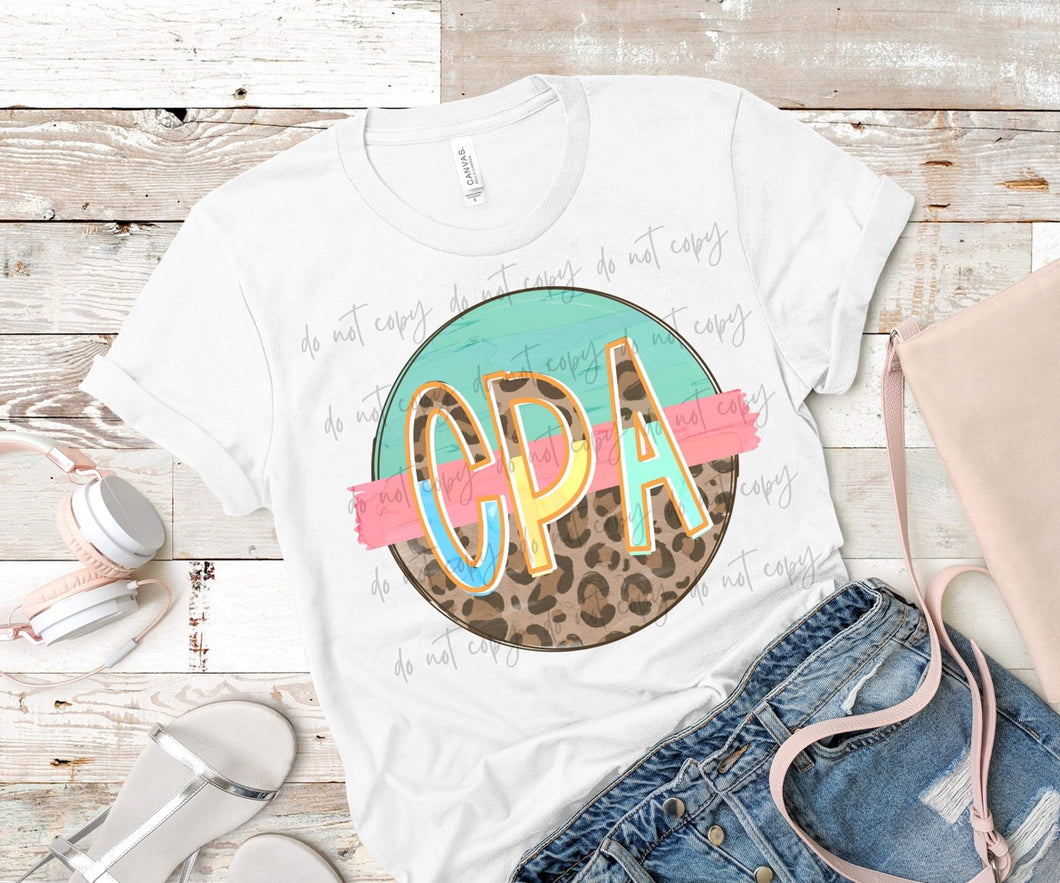 CPA Leopard Color Circle TRANSFER