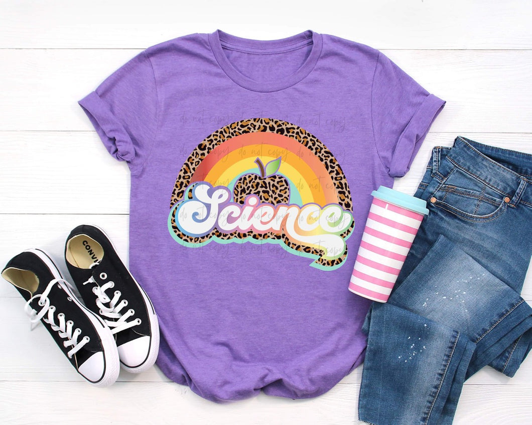 Science Leopard Apple Rainbow TRANSFER