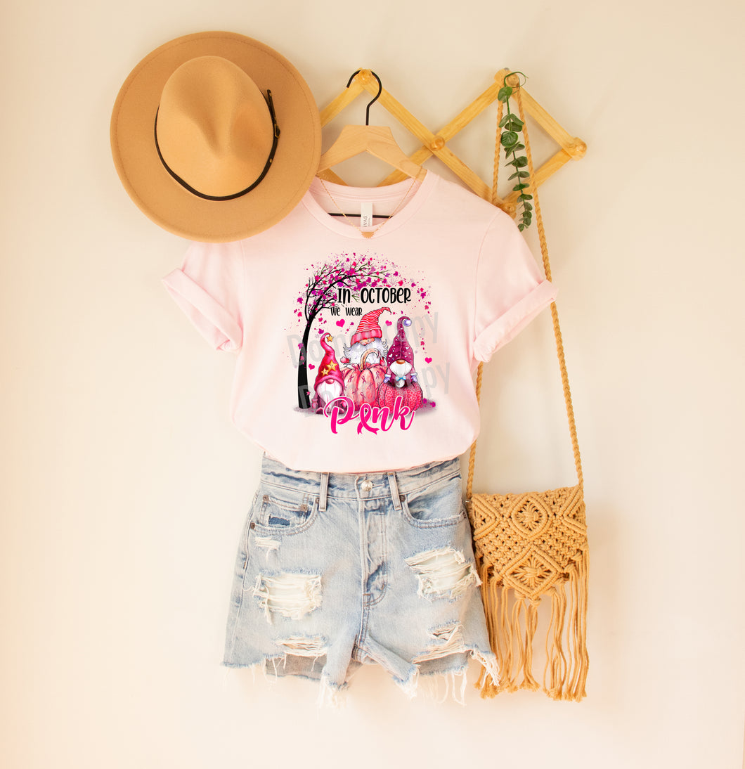 In October We Wear Pink Gnomes HIGH HEAT SOFT SCREEN