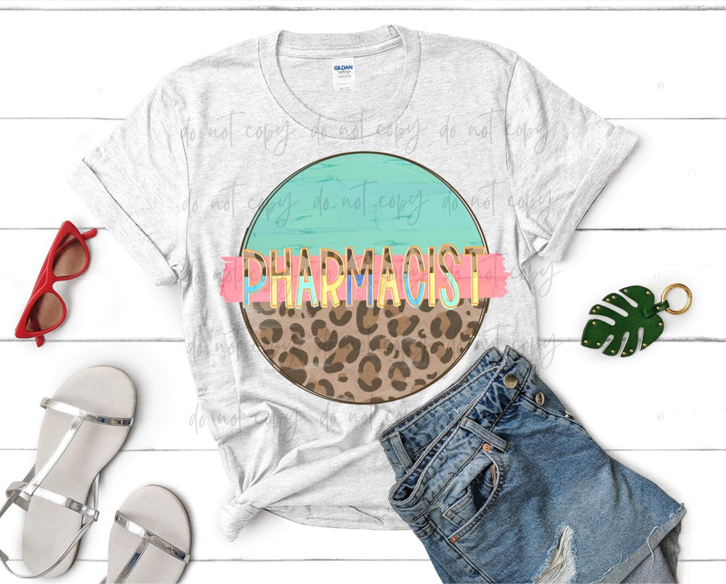 Pharmacist Leopard Color Circle TRANSFER