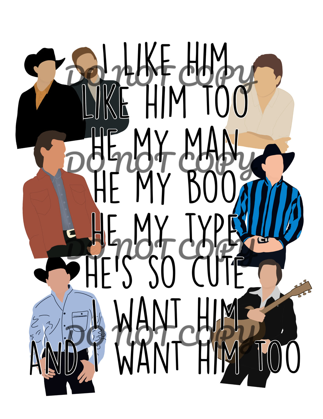 I Like Him Too Old Country Sublimation Transfer
